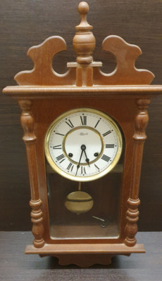 Hermle Pendulum Wall Hanging Clock Wooden with key