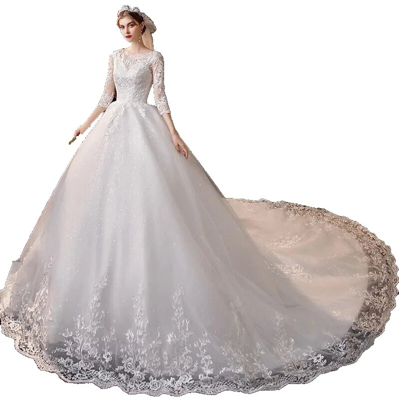 Lace Lace Ball Gowns Wedding Dresses