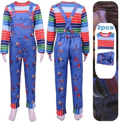 Spielen Sie Chucky 2Cosplay Kostüm Good Guys Bride of Chucky Horror Ghost  ！+