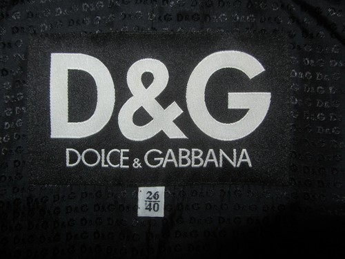 DOLCE & GABBANA 1990'S SZ 10 NAVY BLUE LINEN COLLAR POCKET FRONT SHORT JACKET - Picture 2 of 8