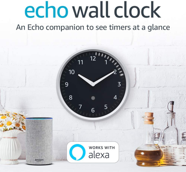 Echo Wall Clock - See Timers at a Glance - Requires Compatible Echo Device