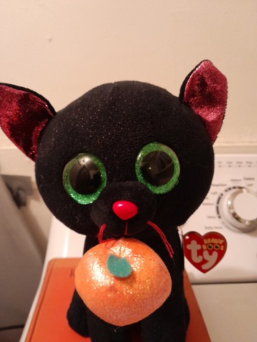 2018 TY Beanie Boo's POTION Katze 10 Zoll Halloween Spielzeug Plüsch Glitzeraugen mit Etikett - Bild 2 von 8