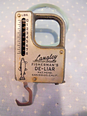 Ruban à Mesurer Vintage Langley - Fisherman's De-Liar Avec échelle 8 Lbs Pour La Pêche
