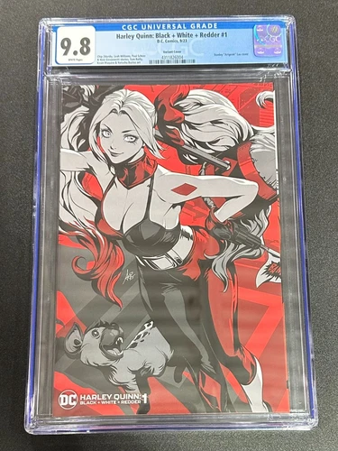 Harley Quinn Black+White+Redder #1 2023 Artgerm Cover CGC Graded 9.8 Comic Book