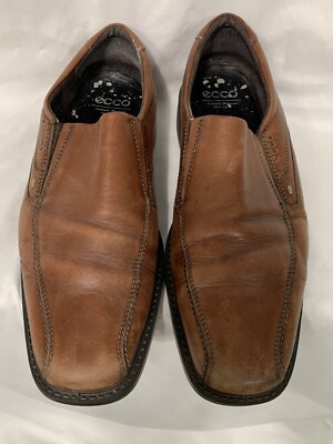 Mens Ecco Slipon Loafers Shoes Sz 47 13 Brown Leather GUC | eBay display picture 2