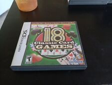 18 Classic Card Games Nintendo DS Complete CIB Hearts Blackjack Rummy Texas