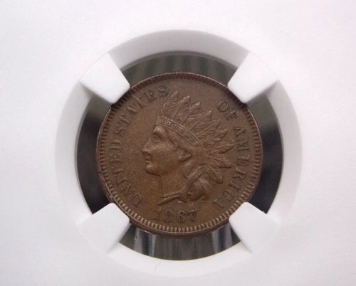 1867 Indian Head Cent Penny 1c NGC AU53 BN #022 About Uncirculated ECC&C, Inc.