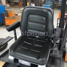 Tractor Lawn Mower Seat Excavator Forklift Seat with Adjustable Backrest Armrest