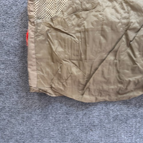 Men's SAFTBAK Khaki & Blaze Orange Pocket Hunting Vest W/ Back Zip Space Size M - Picture 8 of 11