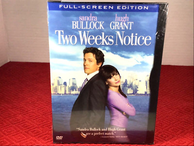 Two Weeks Notice DVD. Full Screen. New. Fast Shipping