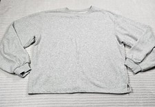 So Lounge Life Sweatshirt Womens Large Cropped Gray Casual Lounge Wear