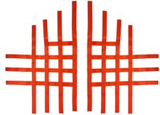 Reti Nerfbar per Yamaha Raptor YFM 700 R XRW arancione 4+3+3