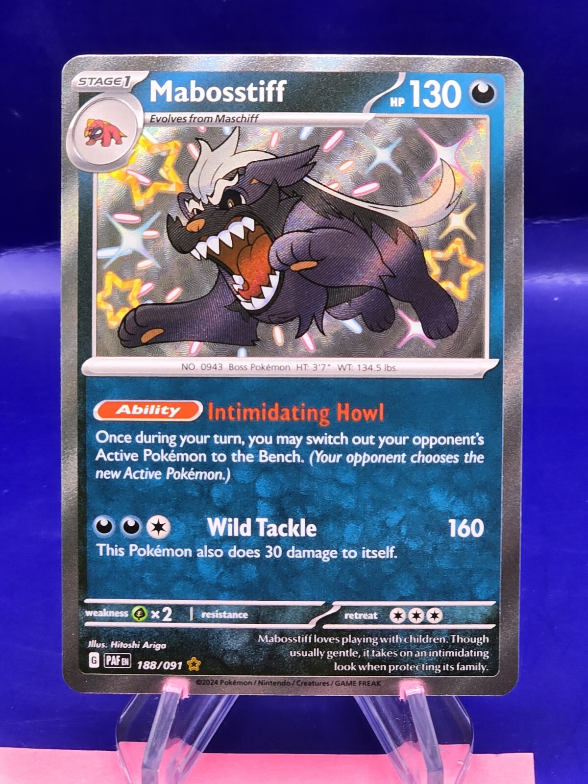 Pokémon TCG - Mabosstiff - 188/091 - SV: Paldean Fates - Near Mint/Mint