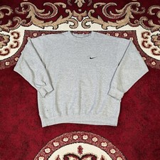 Vintage 90s Nike Embroidered Swoosh Distressed Sweatshirt Size XL Made in USA