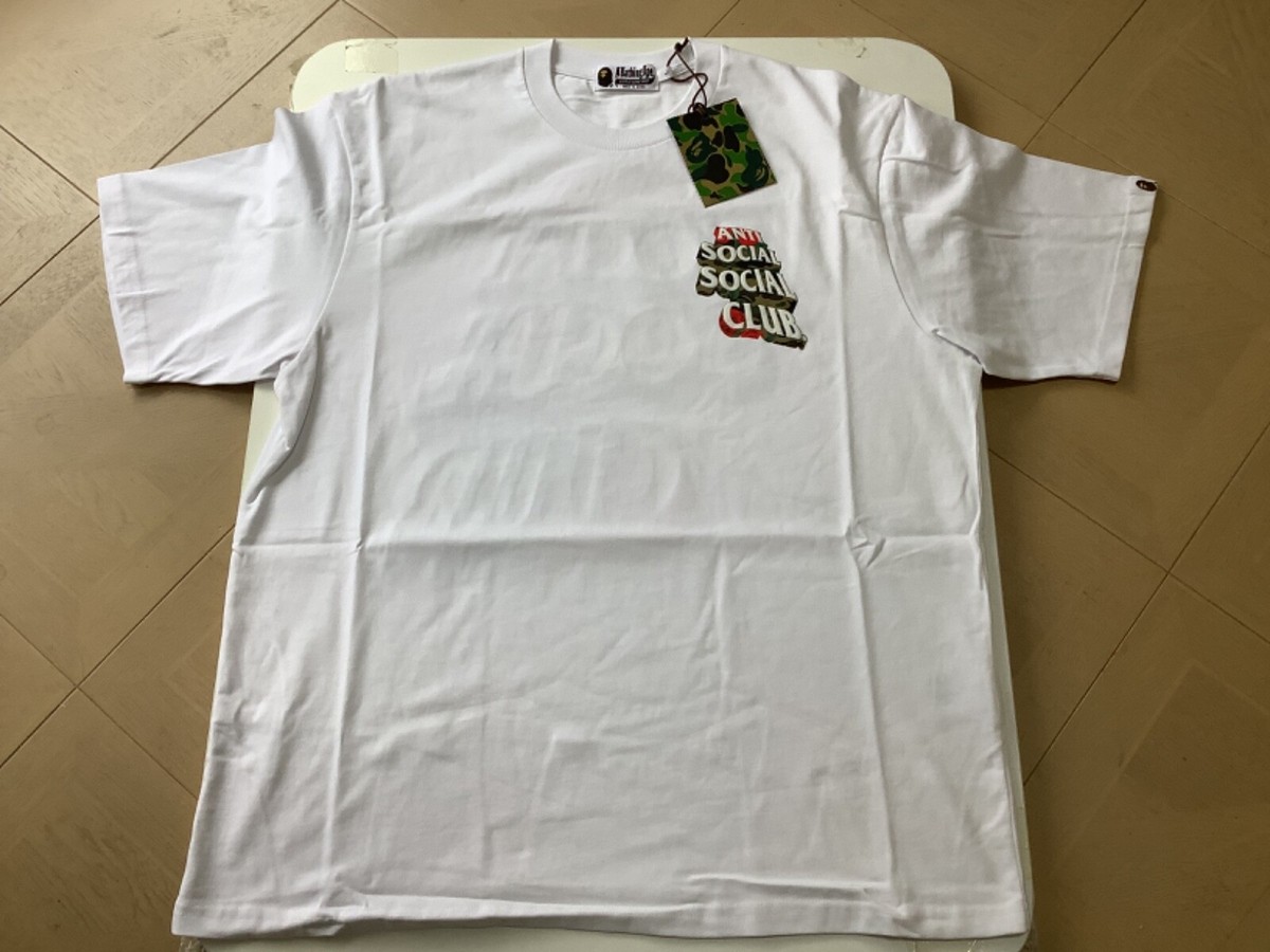 Legit Check Assc White Tee Authentic Ape Bape X ASSC Relaxed Tee