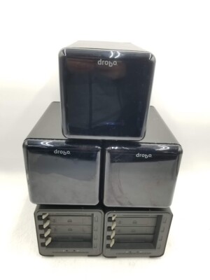 LOT OF 5 DROBO Data Robotics DRO4D-D 4 Bay Hard Drive Unit