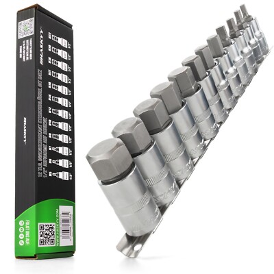 HASKYY Innensechskant Inbus Stecknüsse Set 1/2'' 12tlg 5-22mm Steckschlüssel