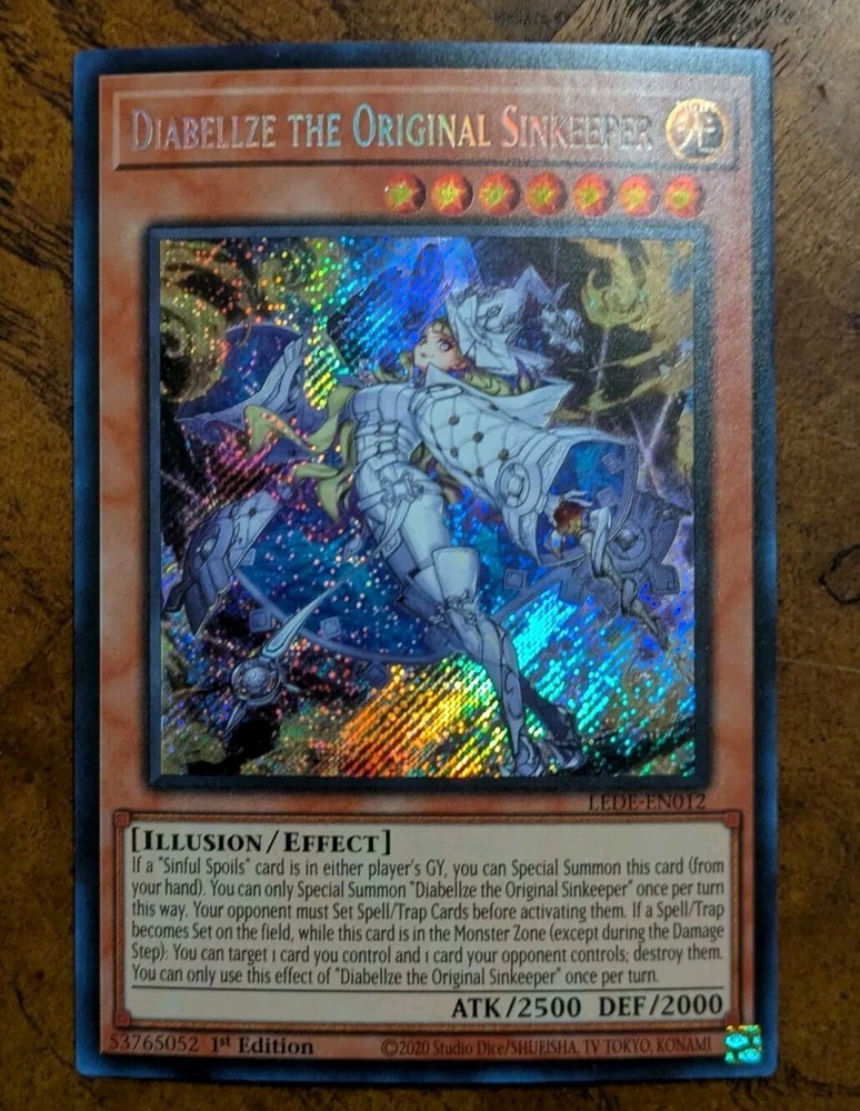 Diabellze The Original Sinkeeper LEDE-EN012 Secret Rare 1st Edition NM Yu-Gi-Oh!