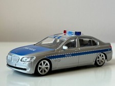 Modellino auto polizia BMW 750 Li Germania/polacca metallo pressofuso giocattolo 1:43 Rastar