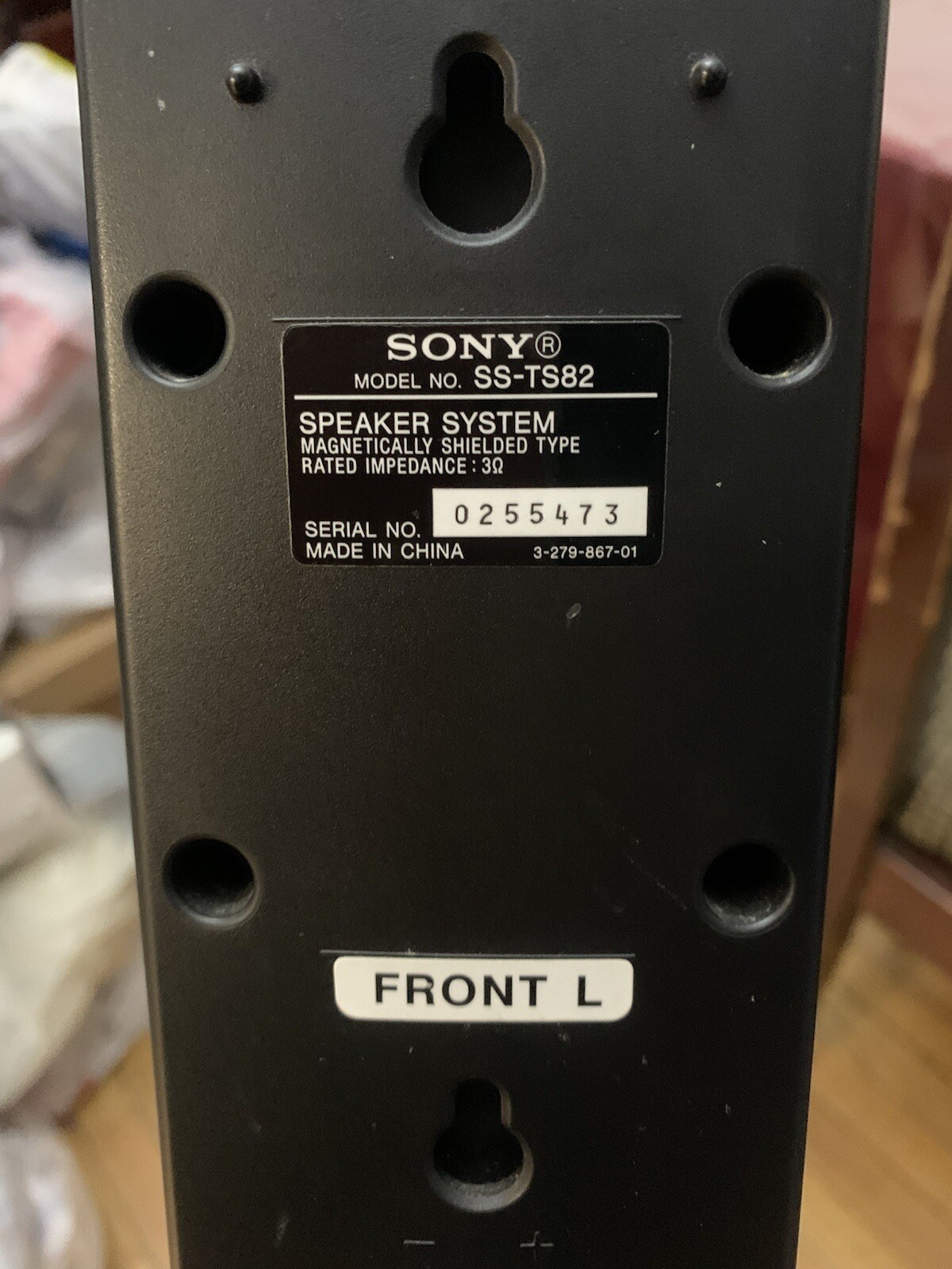 Set of Sony SS-TS82 left and right speakers with stands and cable