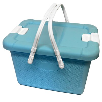 Kunststoff Aufbewahrungsbox Korb mit Verschlussdeckel & Griffen Kiste Wanne Home Office 10L