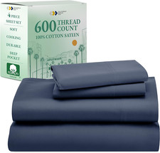 California Design Den California King Sheet Set - 100 Cotton, 600 Thread Count