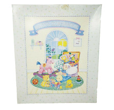 VINTAGE AMSCAN BABY NURSERY SCRAPBOOK 60 BLANK PAGES 14" x 12" KEEPSAKE BOOK