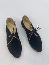 Daniel Green Glamour Womens Black Casual Slippers B55 Sz 5.5 Vintage