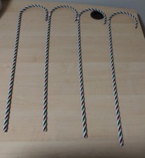 Set of 4 Candy Cane Yard Stakes Outdoor Christmas Holiday Pathway Decor 25"