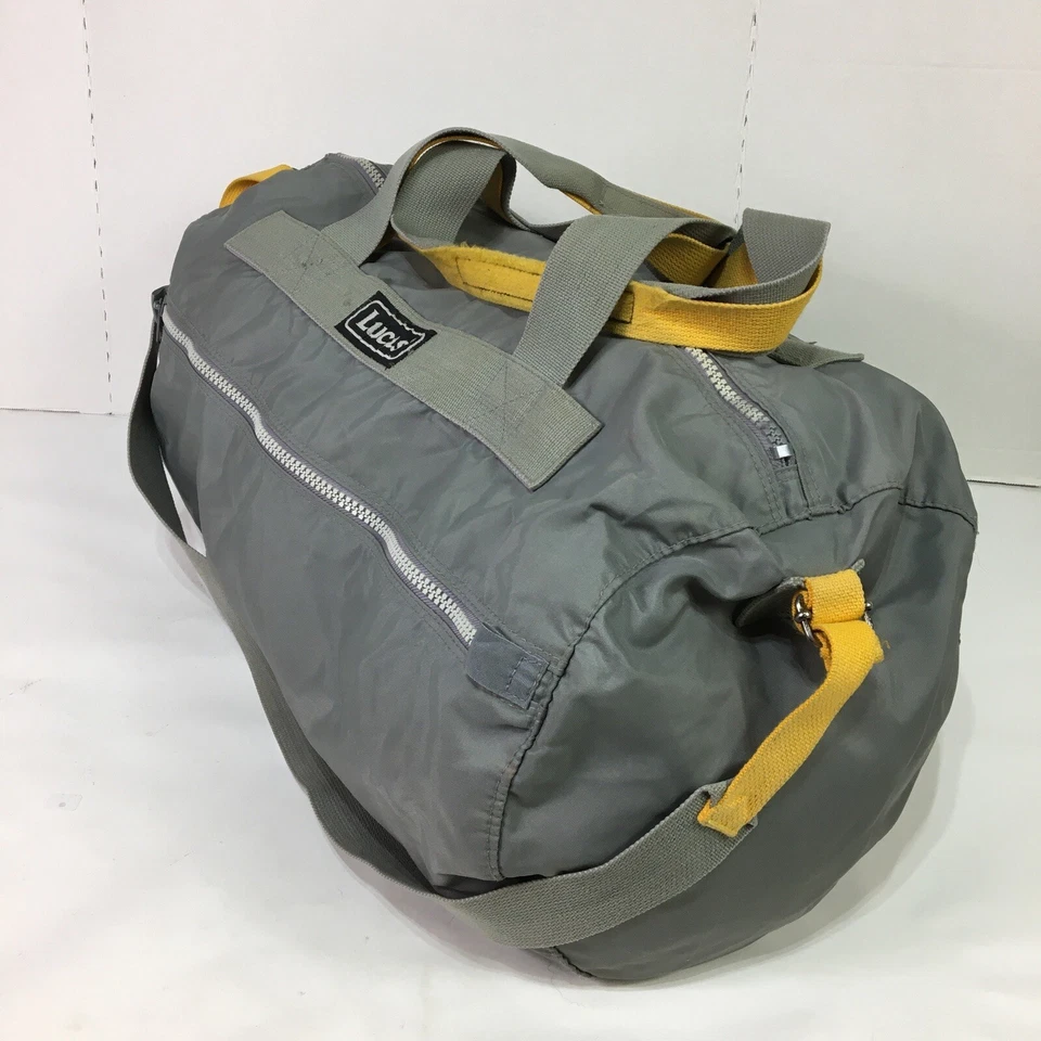 Lucas Duffel Travel Bag Carry On Weekend Lightweight Nylon 24x12x12 Gray - Image 3 of 4