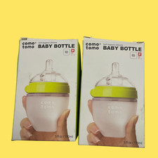 LOT OF 2 Como Tomo Baby Bottle Silicone Anti Colic Infant Feeding 150ML 6666