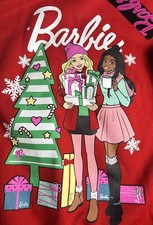 NEW Barbie Girl's Sweatshirt Crewneck Red  MEDIUM  NWT