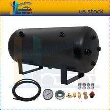 Black Air Tank Kit 5 Gallon 200 Psi Air Gauge Switch Apply To Train Truck Horn