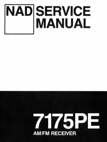 NAD 7175PE Schematic Diagram Service Manual Schaltplan Techniques - Imagen 1 de 2