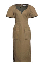 Alexander McQueen Cargo Midi Dress AU 8 Short Sleeve Utility Look
