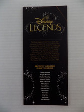 Walt Disney Legends Plaza Brochure Burbank CA Studios HTF RARE