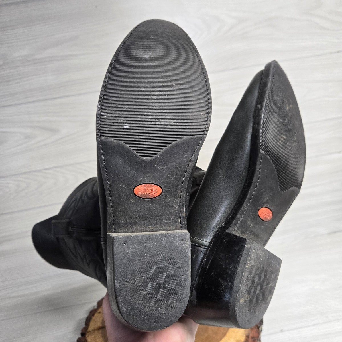 Durango TR760 Black Pull On Embroidered Oiled Leather  display picture 2