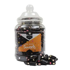 Liquorice Cream Rock Novetly Sweet Jar Large 1650gm Mr Beez