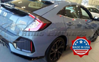 fit:2016-2021 Honda Civic Hatchback Window Sill Trim Overlay Flat Stainless 6Pc