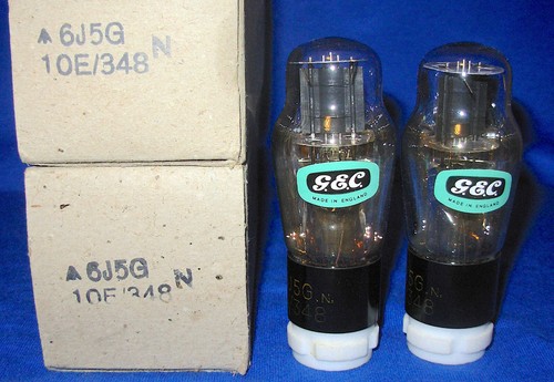 NOS NIB Matched Pair GEC 6J5G Vacuum Tubes