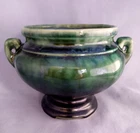 Brush Pottery #34 Green Blended Glaze - Empress Shape