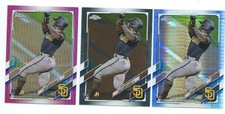 2021 Topps Chrome-Luis Campusano  base/Pink/Hyper Prizm Rookie #135-San Diego