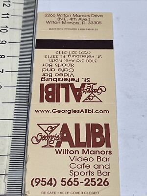 Matchbook Cover  Georgie s Alibi  Wilton Manors , FL  Video Bar  gmg  Unstruck