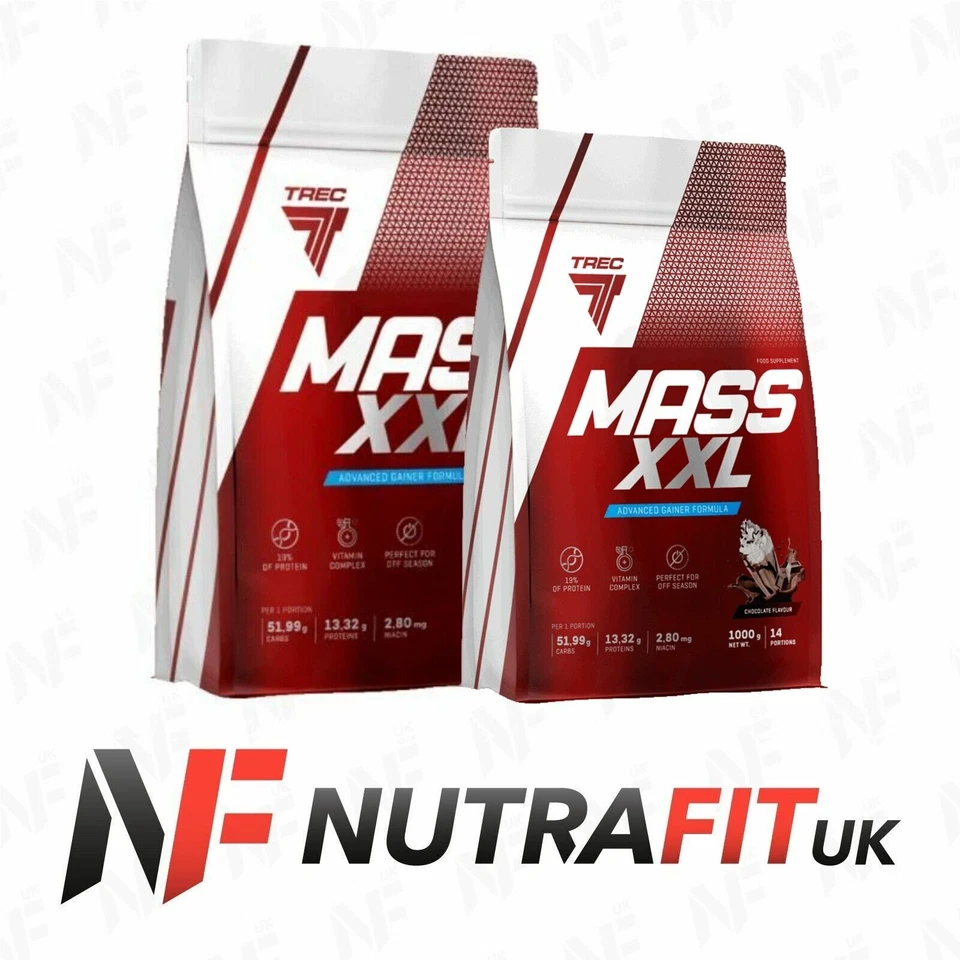 TREC NUTRITION MASS XXL anabolic weight mass gainer protein carbs formula powder