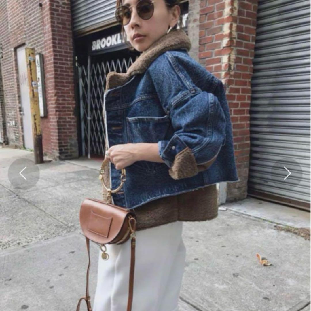 AMERI MOUTON LAYERED DENIM JACKET - image 2