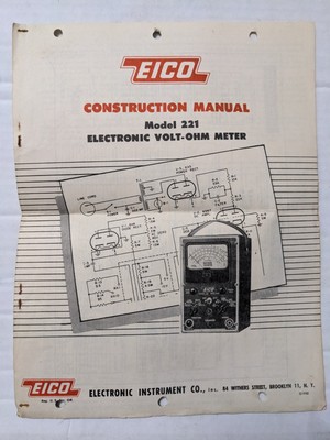 Eico Model 221 Electronic Volt-Ohm Meter User Manual