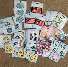 Lot Of 38 Simplicity Appliqu  Decorative Iron On Assorted Designs Embellishments