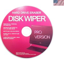 Professional Hard Drive Eraser CD - Secure Data Wiper for Windows/Linux/Mac