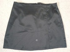Vintage 90s Street Code Black Mini Skirt Womens 11Y2K Goth Punk USA Made