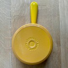 Vintage Le Creuset Cast Iron Enamelled 1970s Fondue Pot | Yellow | No Lid — photo 3